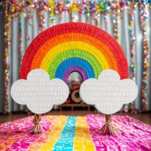 🌈 Regenbogen-Piñata mit Wolken ☁️