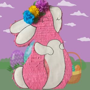 🌸 Florale Rosa Hasen-Piñata - Zärtlichkeit blüht auf Ihrer Party! 🐰